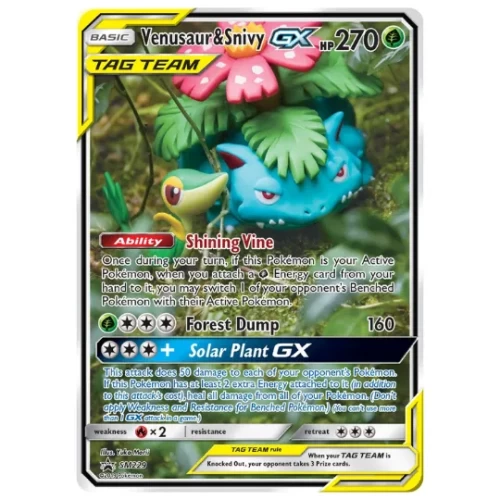 Venusaur & Snivy GX - SM229 Promo